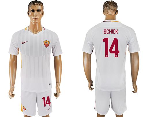 Roma #14 Schick Away Soccer Club Jersey - Click Image to Close